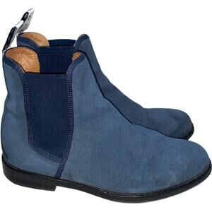 Duke + Dexter Blue Suede Chelsea Boots      Size: UK 9 US 10